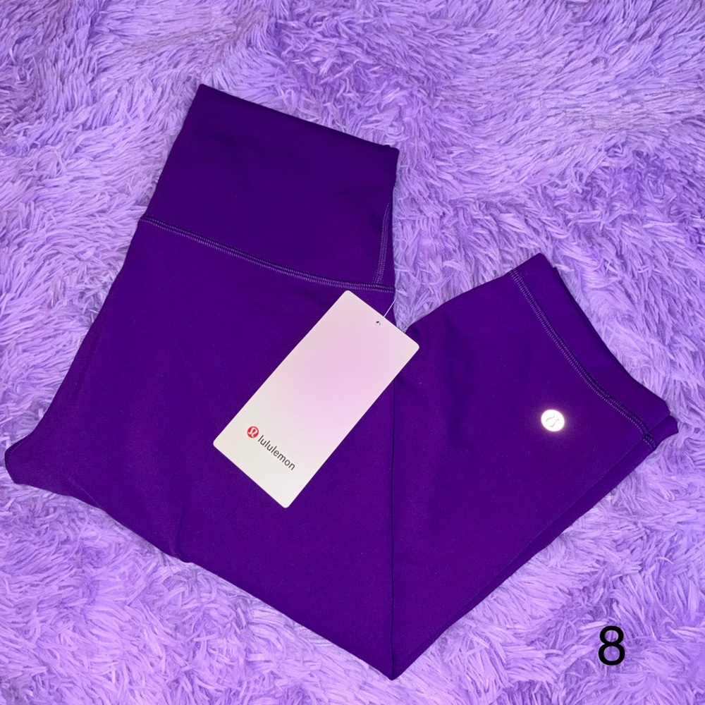 Lululemon Wunder Train HR Crop Purple 8 Leggings nwt